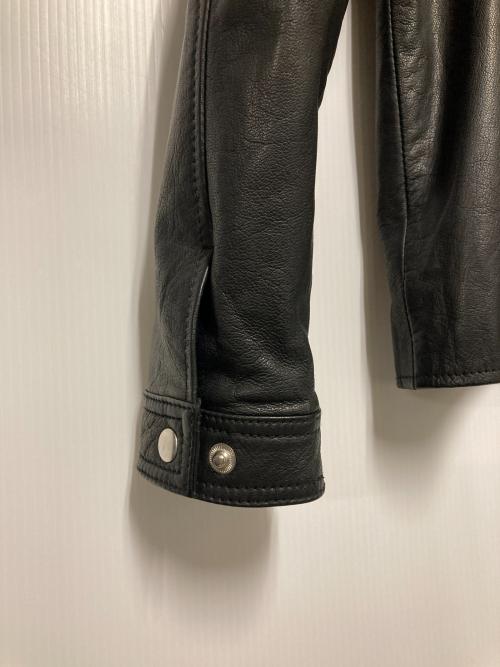 417 by EDIFICE（417 バイ エディフィス）417 by EDIFICE (417 バイ エディフィス) ゴートレザーシングルライダースジャケット ブラック サイズ:Lの古着・服飾アイテム