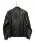 417 by EDIFICE (417 バイ エディフィス) ゴートレザーシングルライダースジャケット ブラック サイズ:L：10000円