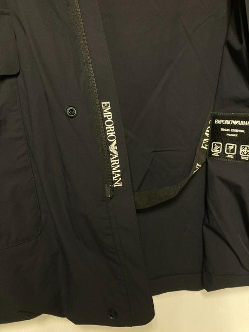 EMPORIO ARMANI（エンポリオアルマーニ）EMPORIO ARMANI (エンポリオアルマーニ) TRAVEL ESSENTIAL COAT / トラベルスタンドカラーコート ネイビー サイズ:54の古着・服飾アイテム