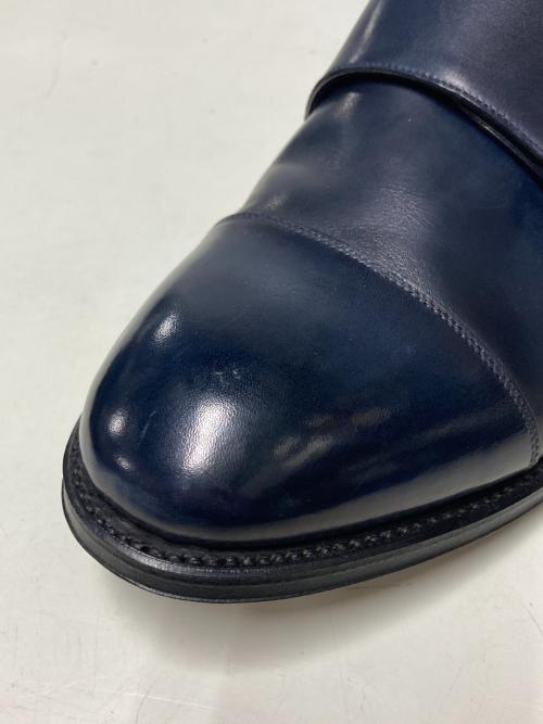 GIORGIO ARMANI（ジョルジョアルマーニ）GIORGIO ARMANI (ジョルジョアルマーニ) モンクストラップシューズ ネイビー サイズ:7 1/2の古着・服飾アイテム