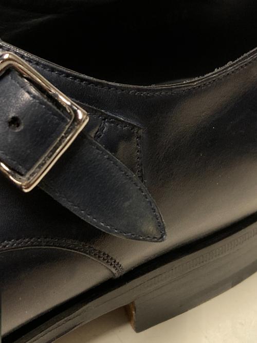 GIORGIO ARMANI（ジョルジョアルマーニ）GIORGIO ARMANI (ジョルジョアルマーニ) モンクストラップシューズ ネイビー サイズ:7 1/2の古着・服飾アイテム