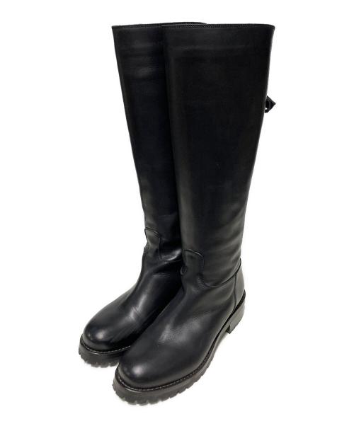 SARTORE（サルトル）SARTORE (サルトル) シングルバックベルトレザーロングブーツ ブラック サイズ:38の古着・服飾アイテム