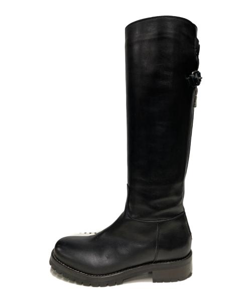 SARTORE（サルトル）SARTORE (サルトル) シングルバックベルトレザーロングブーツ ブラック サイズ:38の古着・服飾アイテム