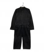 ISAMU KATAYAMA BACKLASHイサムカタヤマ・バックラッシュ）の古着「シルケット13.5ozデニムオールインワン」｜ブラック