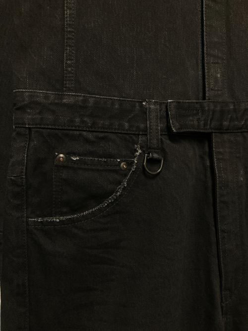 ISAMU KATAYAMA BACKLASH（イサムカタヤマ・バックラッシュ）ISAMU KATAYAMA BACKLASH (イサムカタヤマ・バックラッシュ) シルケット13.5ozデニムオールインワン ブラック サイズ:Mの古着・服飾アイテム