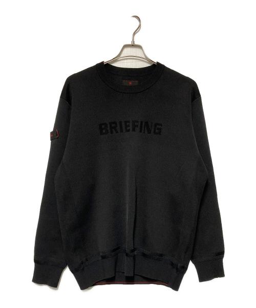 BRIEFING（ブリーフィング）BRIEFING (ブリーフィング) WR CREWNECK KNIT / クルーネックニット ブラック サイズ:Lの古着・服飾アイテム