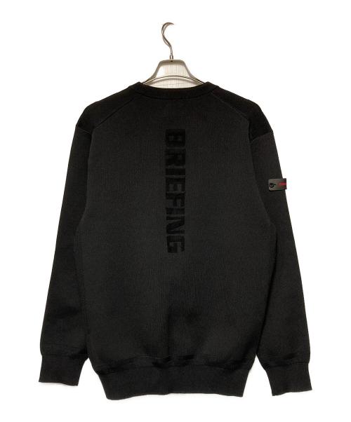 BRIEFING（ブリーフィング）BRIEFING (ブリーフィング) WR CREWNECK KNIT / クルーネックニット ブラック サイズ:Lの古着・服飾アイテム