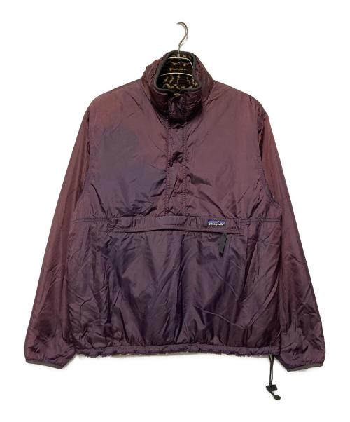 Patagonia（パタゴニア）Patagonia (パタゴニア) 95年製 GLISSADE PULLOVER / リバーシブルフリースジャケット ブラウン×パープル サイズ:Mの古着・服飾アイテム