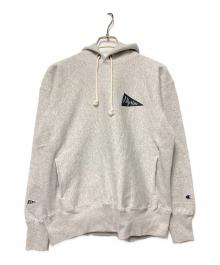 Champion REVERSE WEAVE×Pilgrim Surf+Supply（チャンピオン リバース ウィーブ×ピルグリム サーフサプライ）の古着「25FW Team Hoodie / プルオーバーパーカー」｜グレー