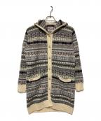 DAMA collection×Jamieson'sダーマコレクション×ジャミーソンズ）の古着「ジャカードロングカーディガン」｜アイボリー×ブルー