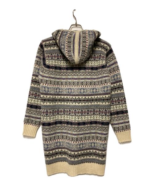 DAMA collection（ダーマコレクション）DAMA collection (ダーマコレクション) Jamieson's (ジャミーソンズ) ジャカードロングカーディガン アイボリー×ブルー サイズ:1の古着・服飾アイテム