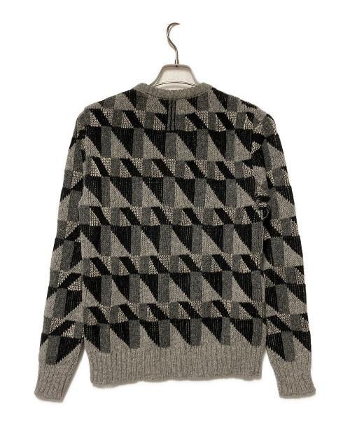 Saint Laurent Paris（サンローランパリ）Saint Laurent Paris (サンローランパリ) 15AW ジオメトリック柄クルーネックニット / エディ期 グレー サイズ:XSの古着・服飾アイテム