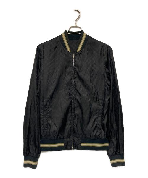 GUCCI（グッチ）GUCCI (グッチ) GG柄ナイロンスタジャン ブラック サイズ:46の古着・服飾アイテム