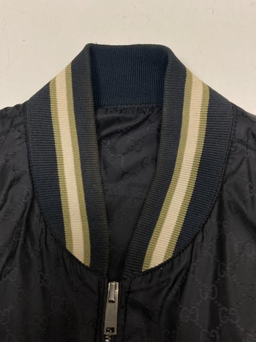 GUCCI（グッチ）GUCCI (グッチ) GG柄ナイロンスタジャン ブラック サイズ:46の古着・服飾アイテム