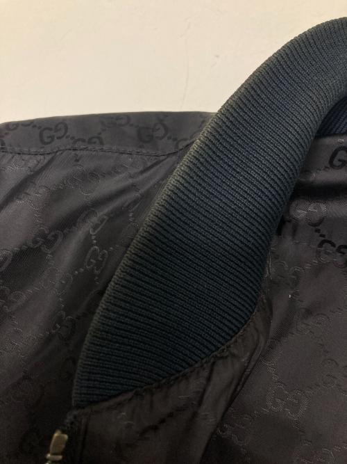 GUCCI（グッチ）GUCCI (グッチ) GG柄ナイロンスタジャン ブラック サイズ:46の古着・服飾アイテム