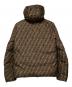FENDI (フェンディ) ズッカ柄リバーシブルダウンジャケット ブラウン×ブラック サイズ:44：120000円