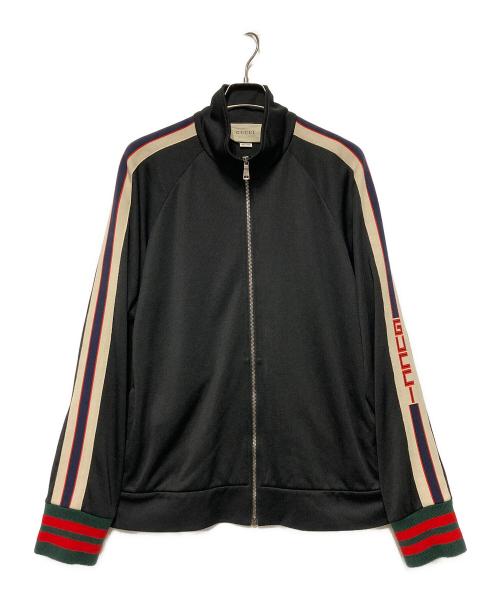 GUCCI（グッチ）GUCCI (グッチ) 17AW TECHNICAL JERSEY JACKET / トラックジャケット ブラック サイズ:Lの古着・服飾アイテム