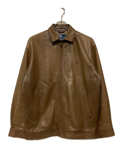 POLO RALPH LAUREN（ポロ・ラルフローレン）POLO RALPH LAUREN (ポロ・ラルフローレン) レザースイングトップ ブラウン サイズ:Sの古着・服飾アイテム