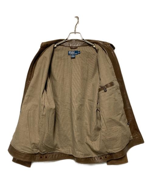 POLO RALPH LAUREN（ポロ・ラルフローレン）POLO RALPH LAUREN (ポロ・ラルフローレン) レザースイングトップ ブラウン サイズ:Sの古着・服飾アイテム