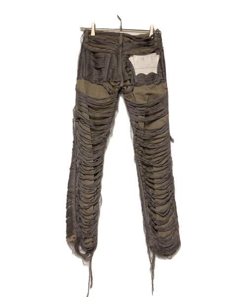 MIHARA YASUHIRO（ミハラヤスヒロ）MIHARA YASUHIRO (ミハラヤスヒロ) 加工デニムパンツ グレー サイズ:Sの古着・服飾アイテム