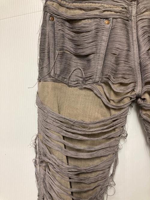 MIHARA YASUHIRO（ミハラヤスヒロ）MIHARA YASUHIRO (ミハラヤスヒロ) 加工デニムパンツ グレー サイズ:Sの古着・服飾アイテム