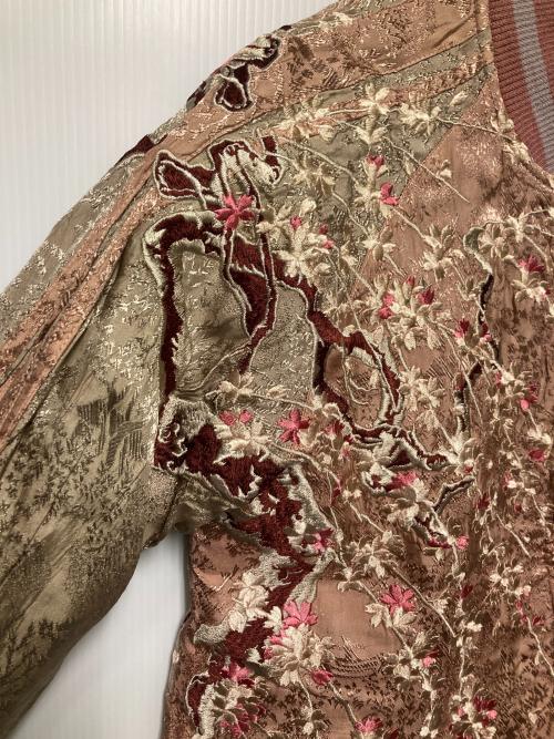 花旅楽団（ハナタビガクダン）花旅楽団 (ハナタビガクダン) リバーシブルスカジャン ブルー×ベージュ サイズ:M 未使用品の古着・服飾アイテム