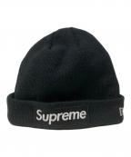 SUPREME×New Eraシュプリーム×ニューエラ）の古着「Box Logo Beanie / アクリルボックスロゴニットキャップ」｜ブラック