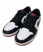 NIKEナイキ）の古着「Air Jordan 1 Retro Low OG 'Black Toe 2023'」｜ホワイト×レッド