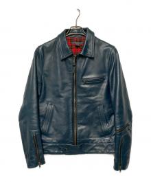 Haruf（ハルフ）の古着「レザージャケット」｜ネイビー