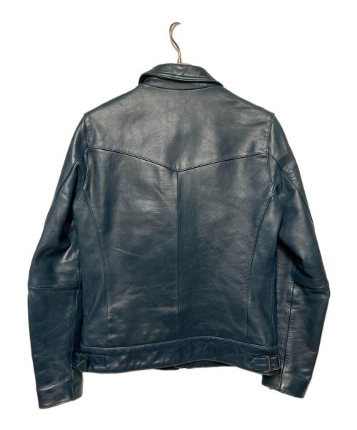 Haruf（ハルフ）Haruf (ハルフ) レザージャケット ネイビー サイズ:Ｍの古着・服飾アイテム