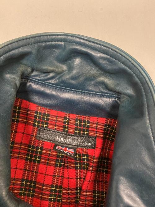 Haruf（ハルフ）Haruf (ハルフ) レザージャケット ネイビー サイズ:Ｍの古着・服飾アイテム