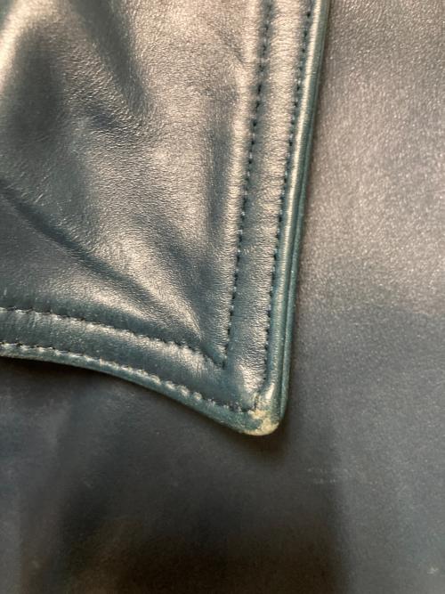 Haruf（ハルフ）Haruf (ハルフ) レザージャケット ネイビー サイズ:Ｍの古着・服飾アイテム