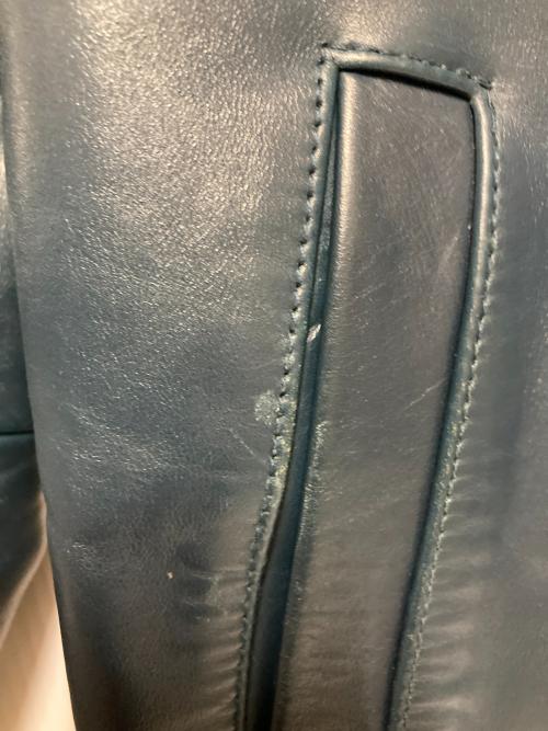 Haruf（ハルフ）Haruf (ハルフ) レザージャケット ネイビー サイズ:Ｍの古着・服飾アイテム