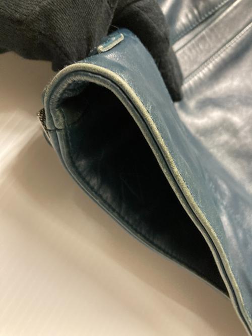 Haruf（ハルフ）Haruf (ハルフ) レザージャケット ネイビー サイズ:Ｍの古着・服飾アイテム