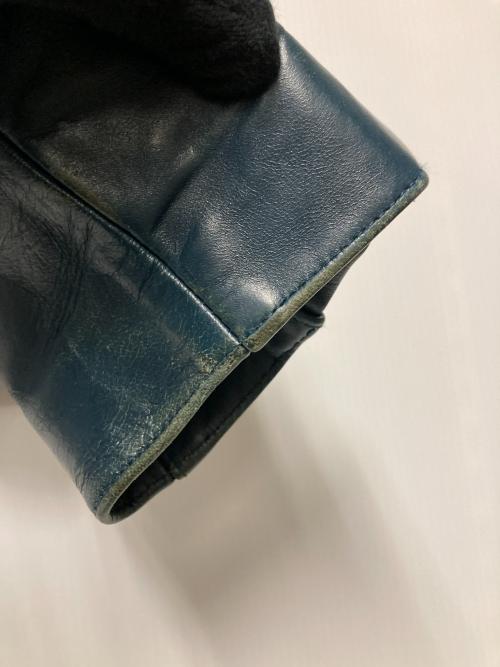 Haruf（ハルフ）Haruf (ハルフ) レザージャケット ネイビー サイズ:Ｍの古着・服飾アイテム