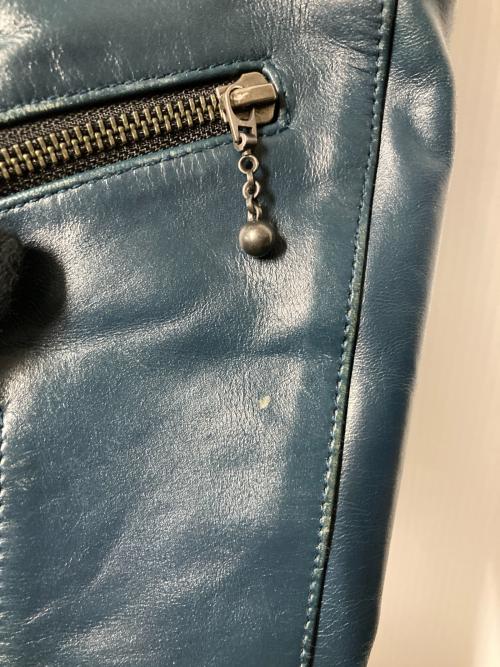 Haruf（ハルフ）Haruf (ハルフ) レザージャケット ネイビー サイズ:Ｍの古着・服飾アイテム