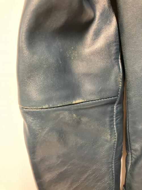 Haruf（ハルフ）Haruf (ハルフ) レザージャケット ネイビー サイズ:Ｍの古着・服飾アイテム