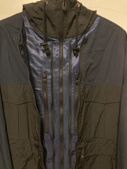 WHITE MOUNTAINEERING（ホワイトマウンテ二アニング）WHITE MOUNTAINEERING (ホワイトマウンテ二アニング) 20SS HOODED WIDE SLEEVES JACKET ネイビー×ブラック サイズ:3の古着・服飾アイテム