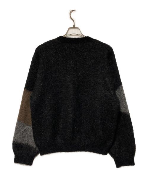 jieda（ジエダ）jieda (ジエダ) MULTI COLOR KNIT / グラデーションモヘアニット ブラック×ブラウン×グレー サイズ:Sの古着・服飾アイテム