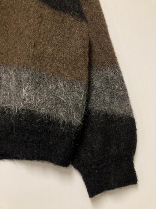 jieda（ジエダ）jieda (ジエダ) MULTI COLOR KNIT / グラデーションモヘアニット ブラック×ブラウン×グレー サイズ:Sの古着・服飾アイテム