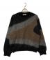 jieda（ジエダ）の古着「MULTI COLOR KNIT / グラデーションモヘアニット」｜ブラック×ブラウン×グレー