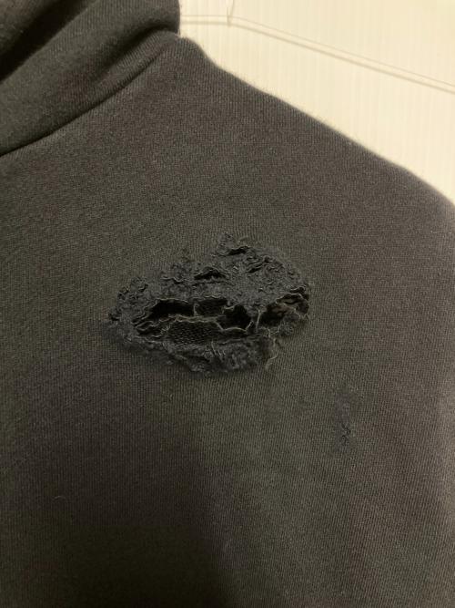 MONKEY TIME（モンキータイム）MONKEY TIME (モンキータイム) フレンチテリーディストレストフルジップフーディー / ダメージ加工ジップパーカー ブラック サイズ:Mの古着・服飾アイテム