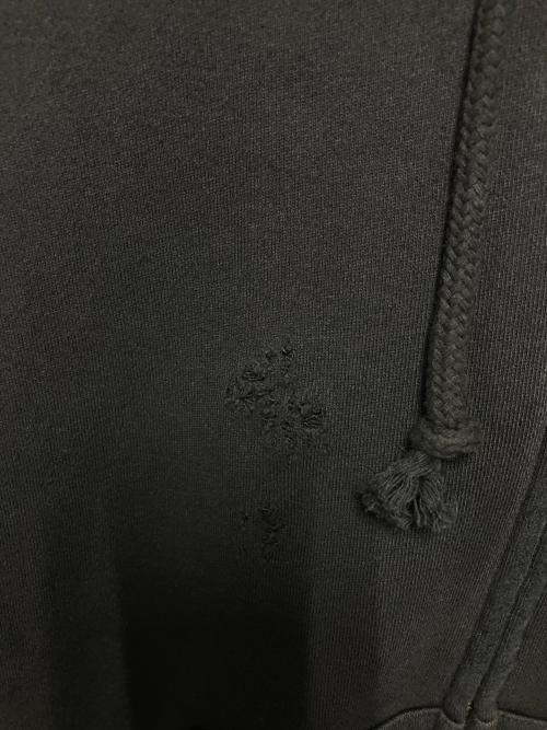 MONKEY TIME（モンキータイム）MONKEY TIME (モンキータイム) フレンチテリーディストレストフルジップフーディー / ダメージ加工ジップパーカー ブラック サイズ:Mの古着・服飾アイテム