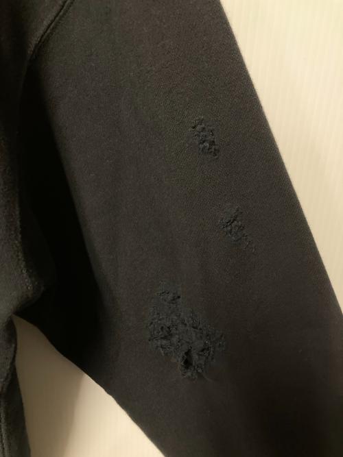 MONKEY TIME（モンキータイム）MONKEY TIME (モンキータイム) フレンチテリーディストレストフルジップフーディー / ダメージ加工ジップパーカー ブラック サイズ:Mの古着・服飾アイテム