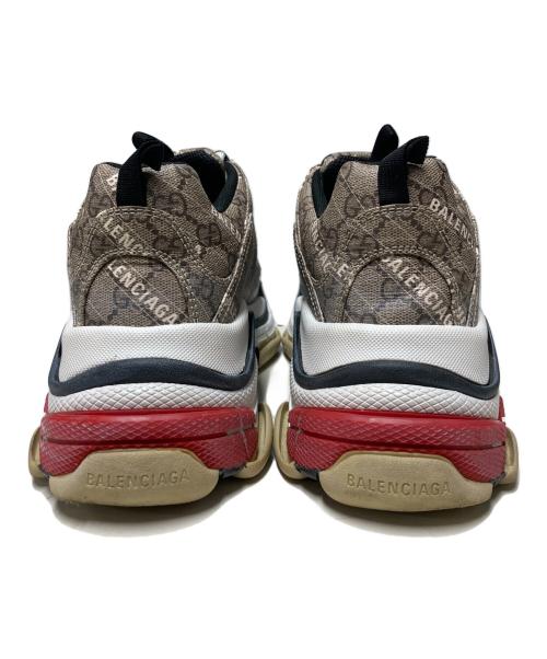 GUCCI（グッチ）GUCCI (グッチ) BALENCIAGA (バレンシアガ) The Hacker Project triple S TRAINER ベージュ サイズ:US8の古着・服飾アイテム
