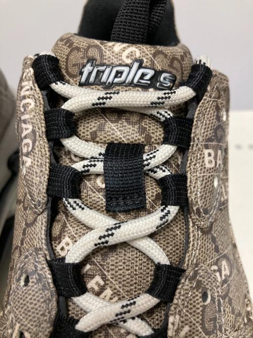 GUCCI（グッチ）GUCCI (グッチ) BALENCIAGA (バレンシアガ) The Hacker Project triple S TRAINER ベージュ サイズ:US8の古着・服飾アイテム