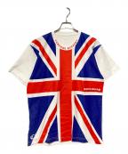 CHROME HEARTSクロムハーツ）の古着「UNION JACK プリントTシャツ」｜ホワイト×レッド×ブルー