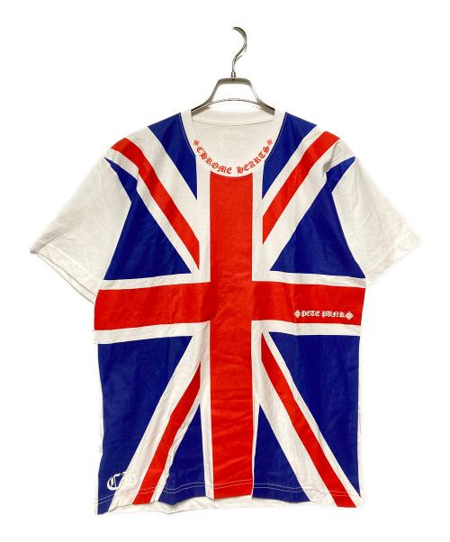 CHROME HEARTS（クロムハーツ）CHROME HEARTS (クロムハーツ) UNION JACK プリントTシャツ ホワイト×レッド×ブルー サイズ:Lの古着・服飾アイテム