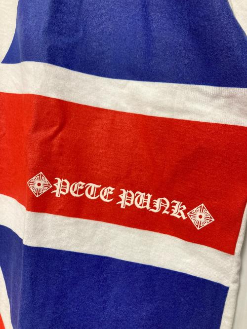 CHROME HEARTS（クロムハーツ）CHROME HEARTS (クロムハーツ) UNION JACK プリントTシャツ ホワイト×レッド×ブルー サイズ:Lの古着・服飾アイテム