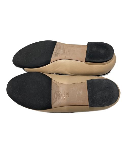 CHANEL（シャネル）CHANEL (シャネル) パールフラットシューズ ベージュ×ブラック サイズ:35Cの古着・服飾アイテム